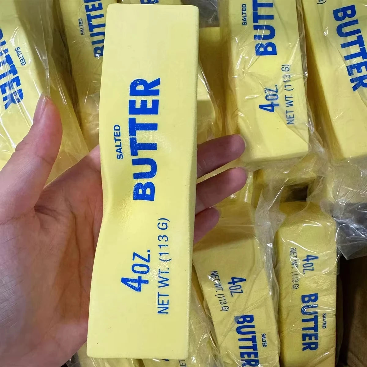 Butter Stick Squishy Fidget Toys Elastic Cheese Stick Funny Squeeze Prank Toy Stress Anxiety Relief Game